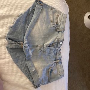 By the way denim shorts